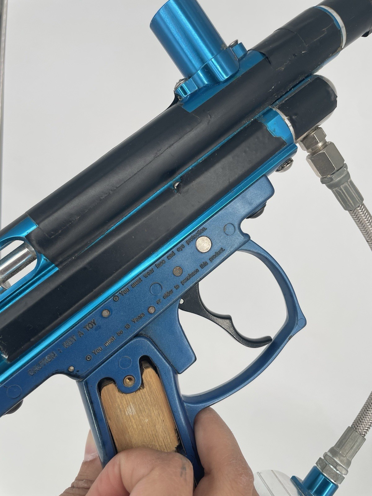 Kingman Spyder Victor Semi-Auto Paintball Gun - Gloss Teal USED As Is For Parts