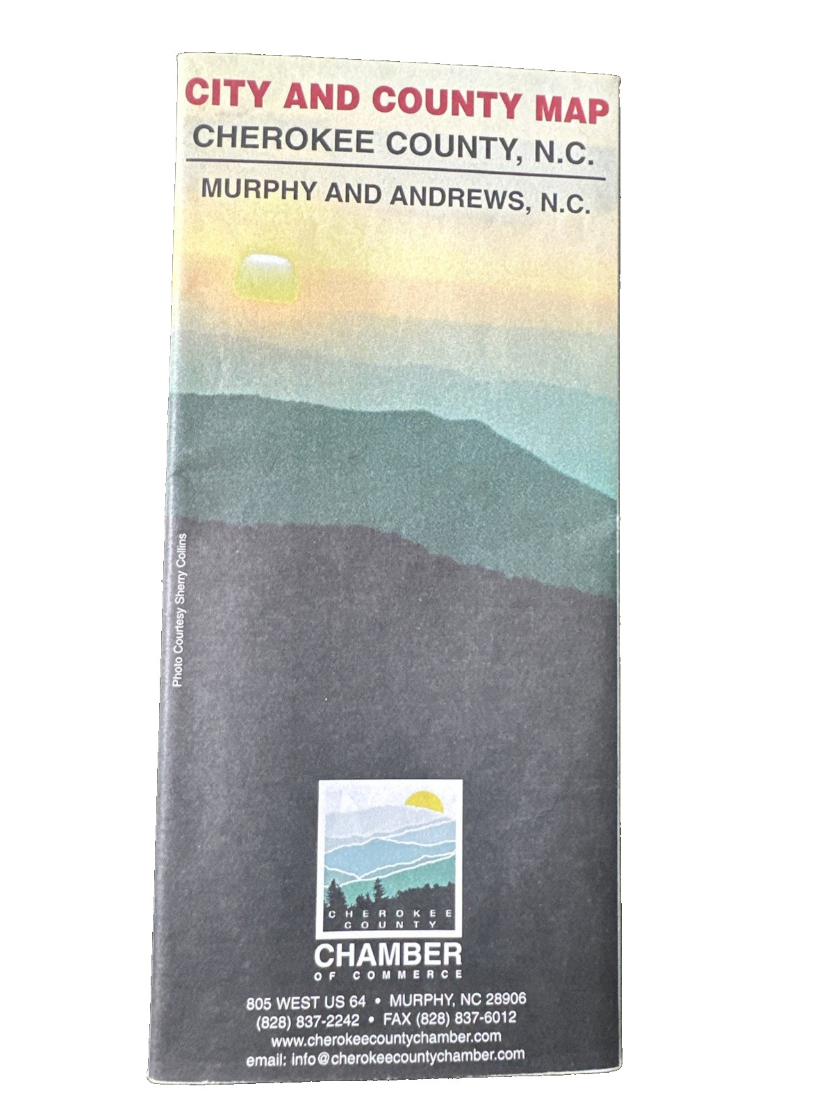 City and County Map Cherokee County, N.C. Murphy and Andrews, N.C. Vintage 2002