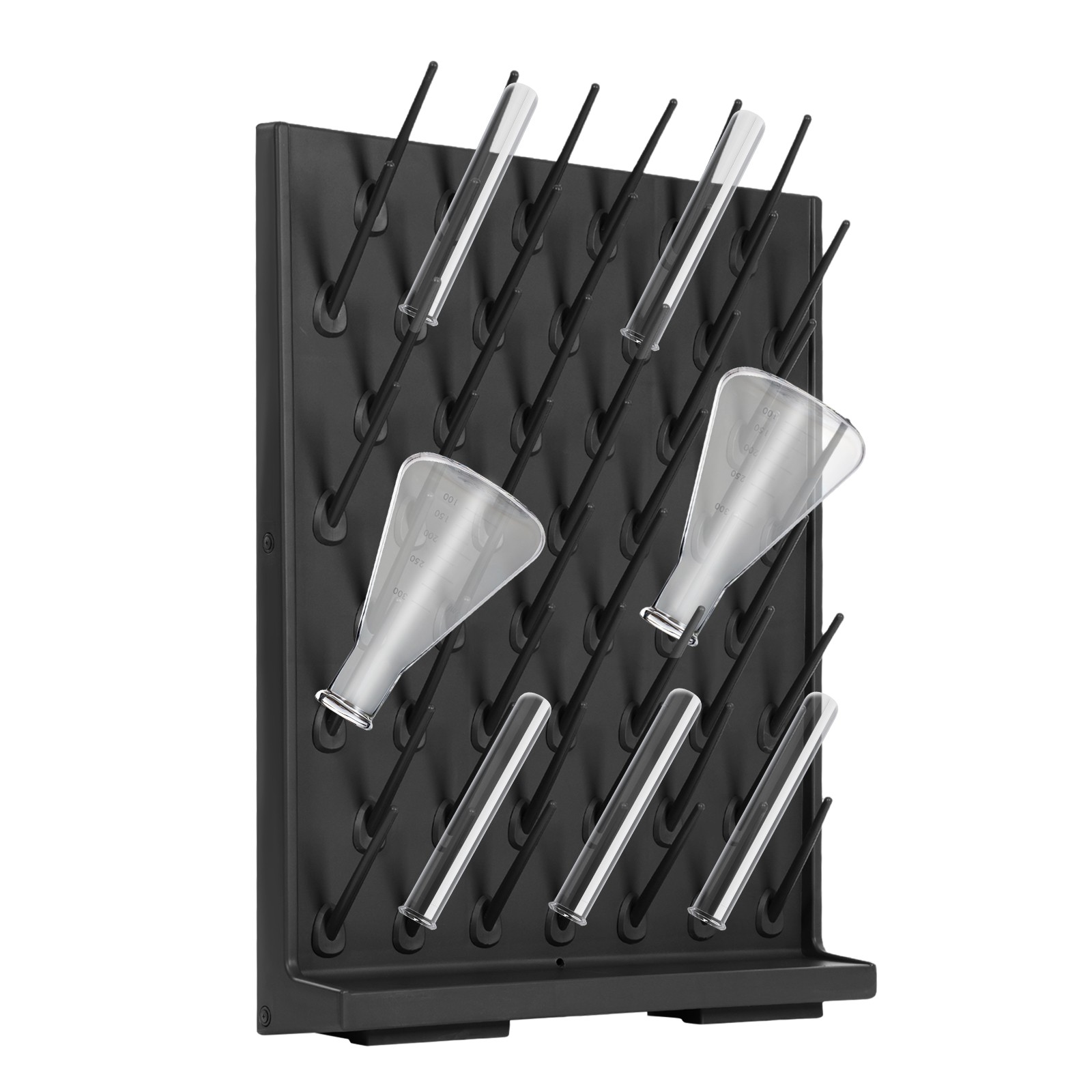 Lab Drying Rack Lab 52 Columns Removable Glassware Drying Rack PP Draining Rack