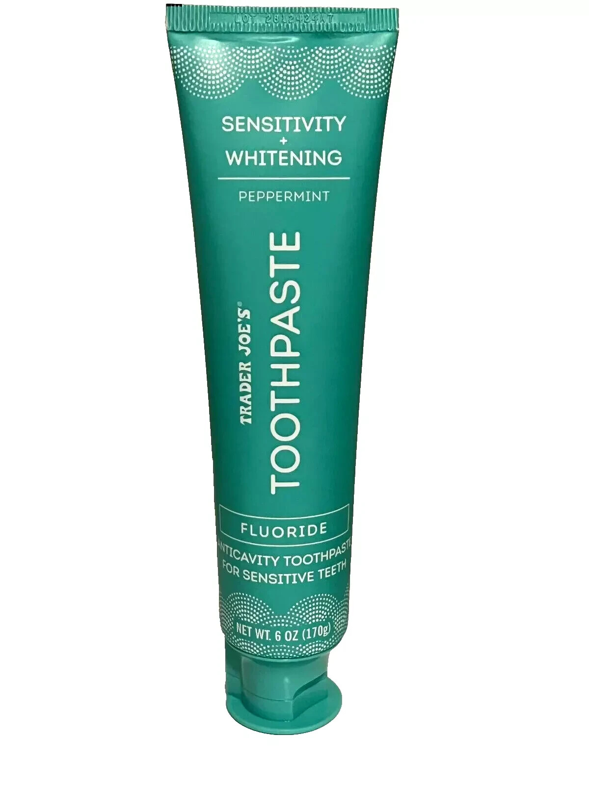 Trader Joe's 6 oz PEPPERMINT Toothpaste Fluoride Sensitivity Whitening EXP 10/26