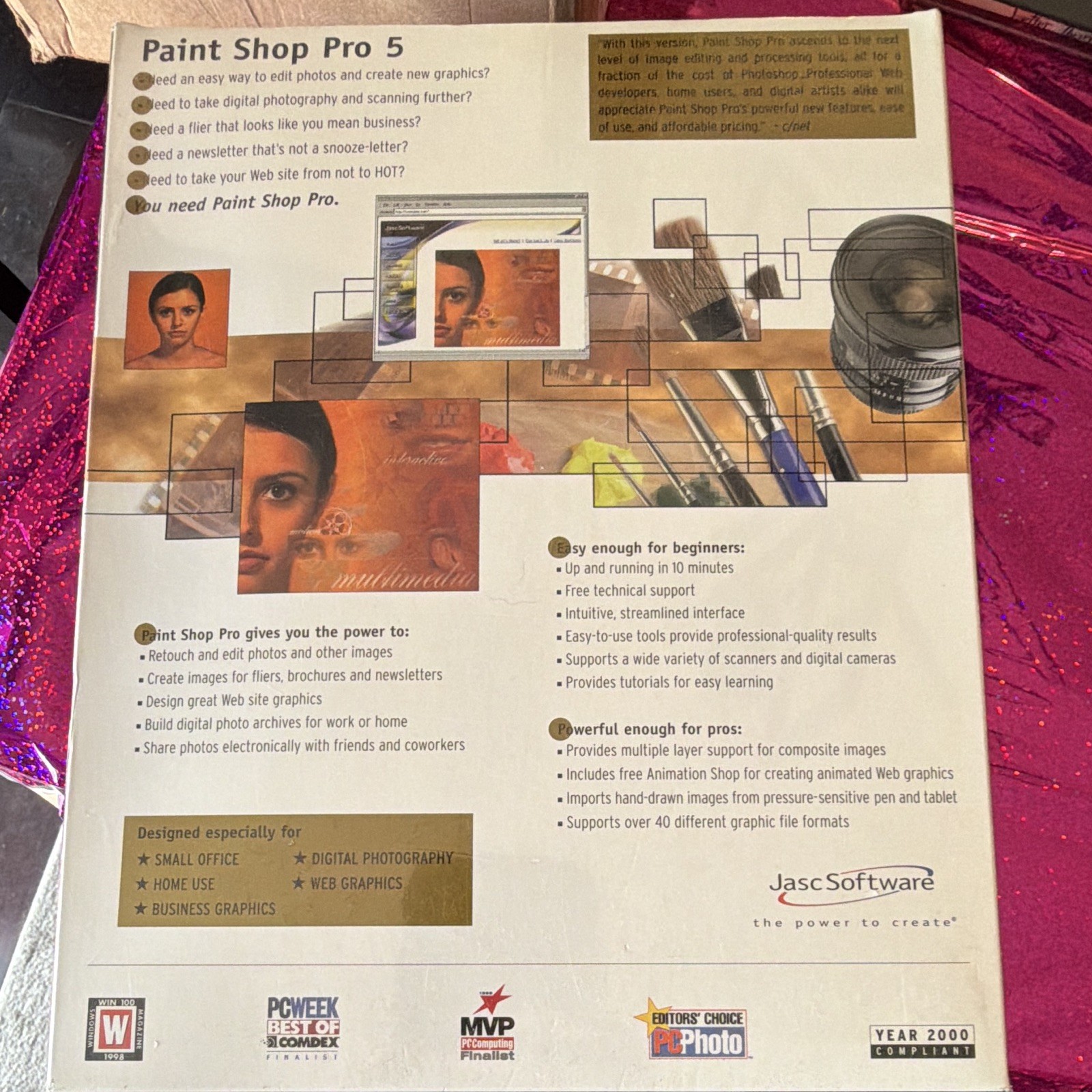 Jasc Software Paint Shop Pro 5 Photo/Image/Graphics Editing for Windows 95/98/NT