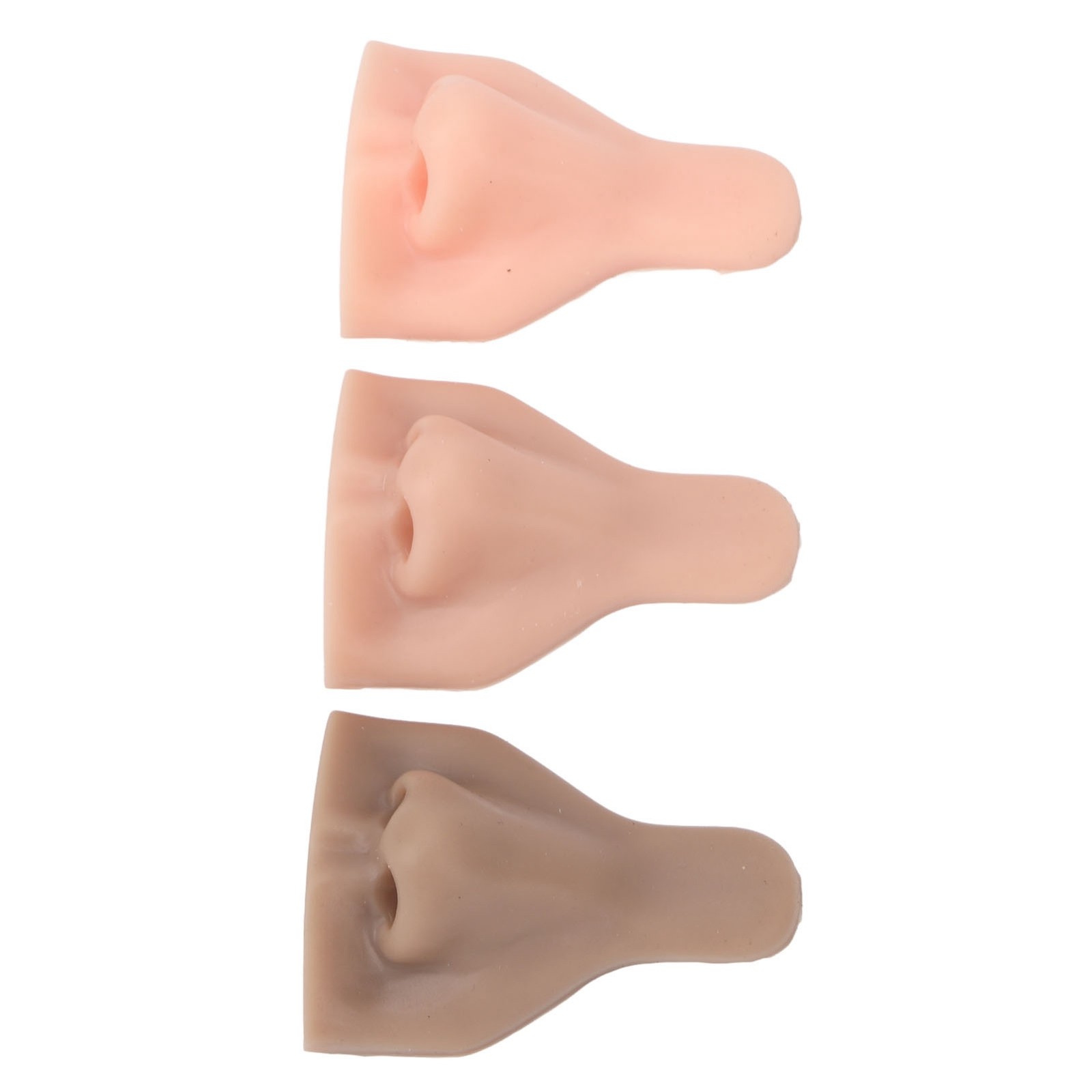 3 Pcs Silicone Nose Model For Suture Practice Teaching Beauty School Display