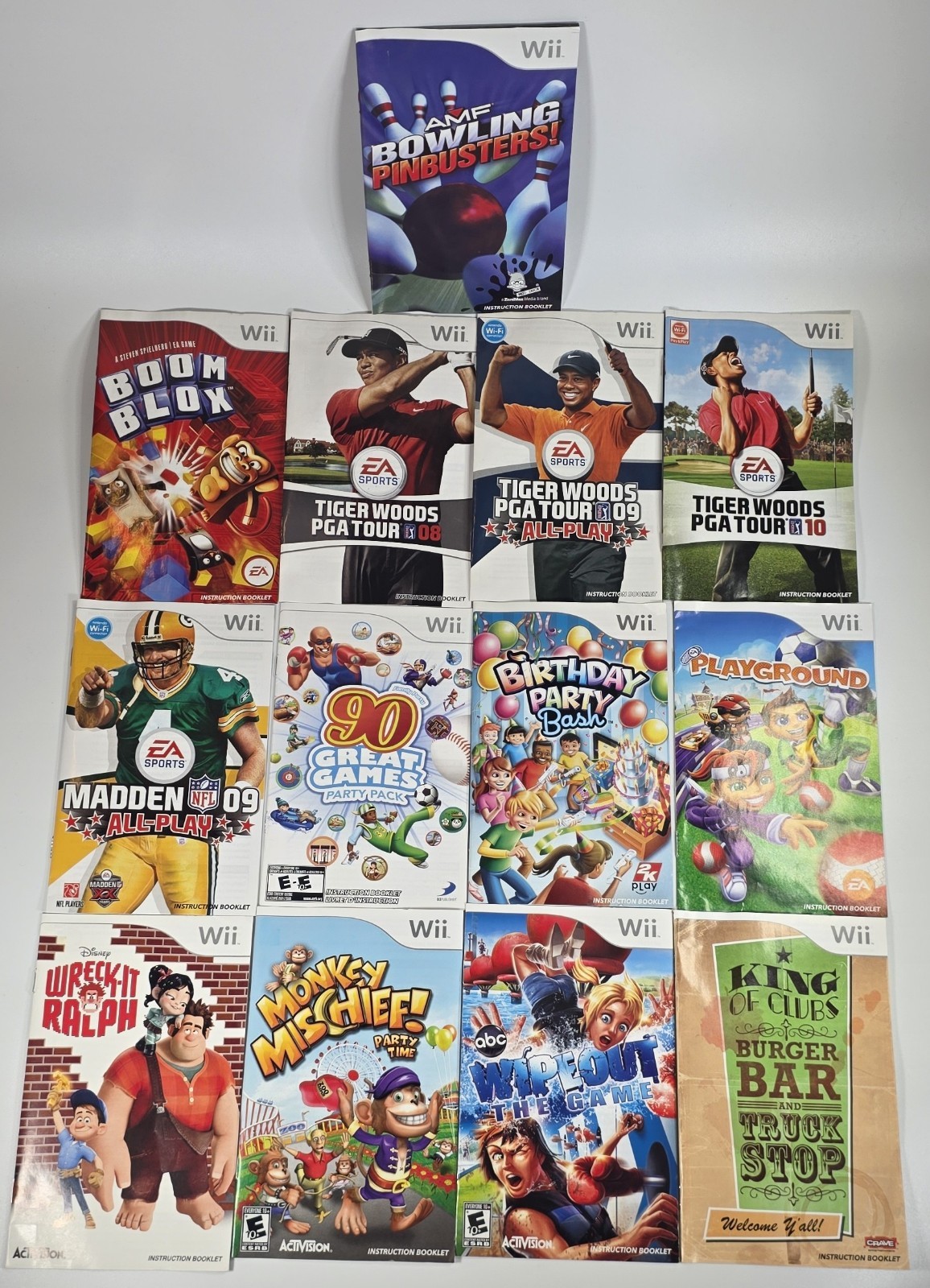 OEM Nintendo Wii Game Manuals - You Pick Madden, PGA,  Boom Blox, Wreck it Ralph
