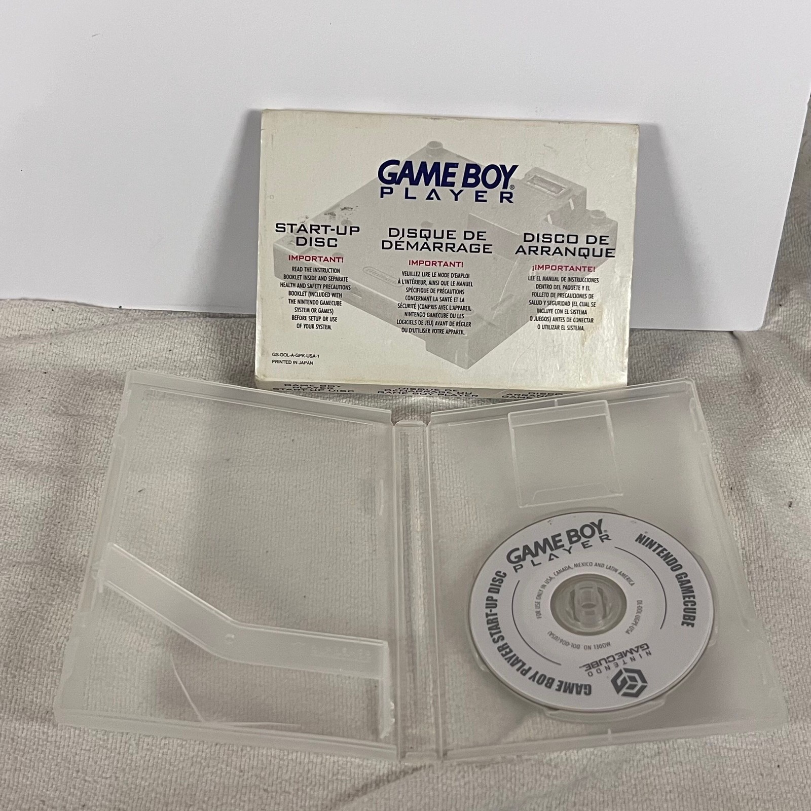 Nintendo GameCube Game Boy Player Attachment with Start-up Disc Tested + Game