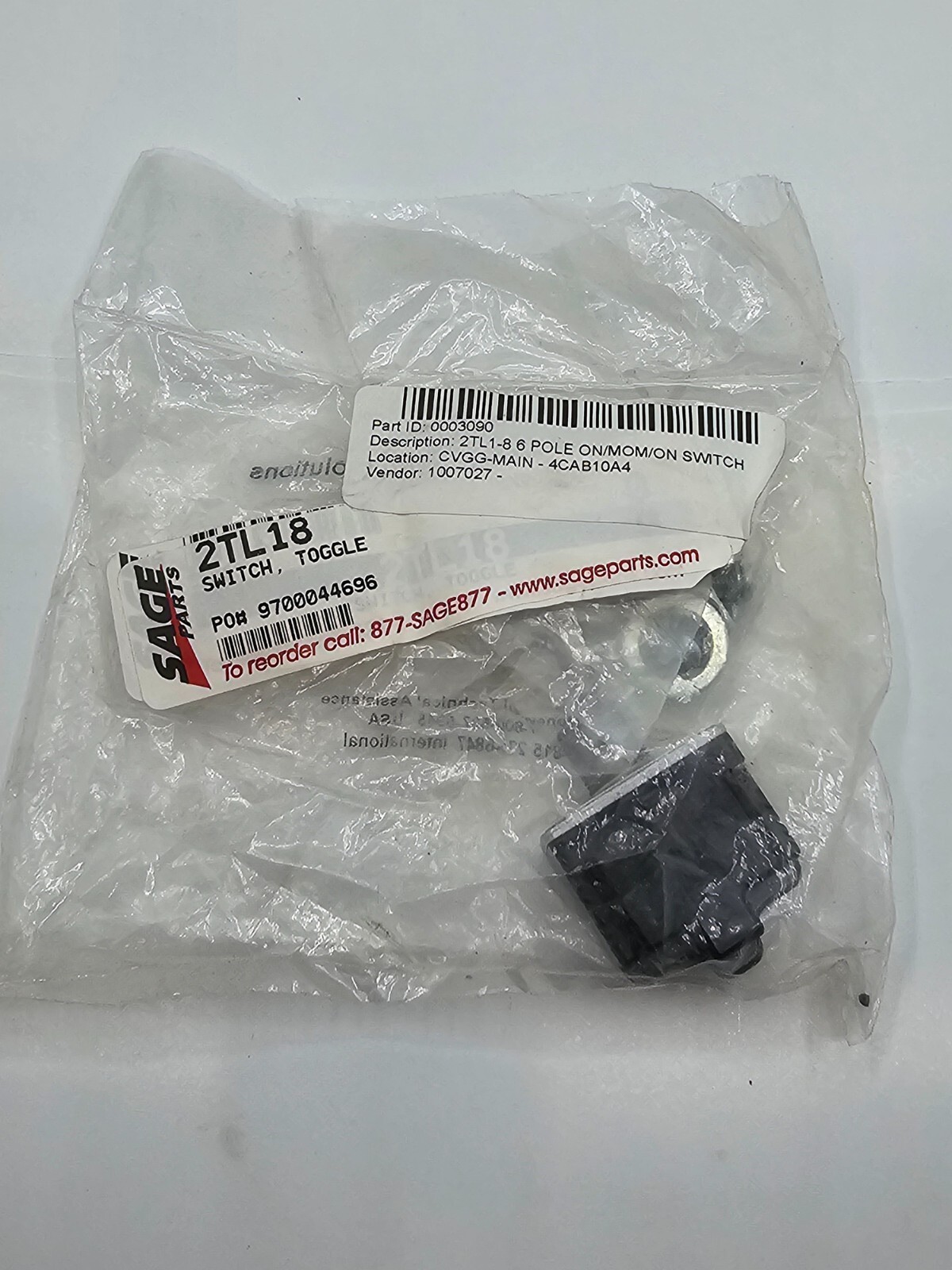 Sage TL Series 6-Pole Toggle Switch On/MOM/On Switch 2TL1-8