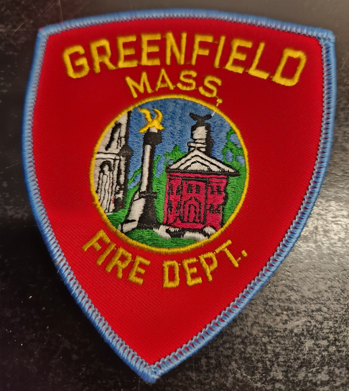 Vintage Greenfield Massachusetts Fire Department Shoulder Patch