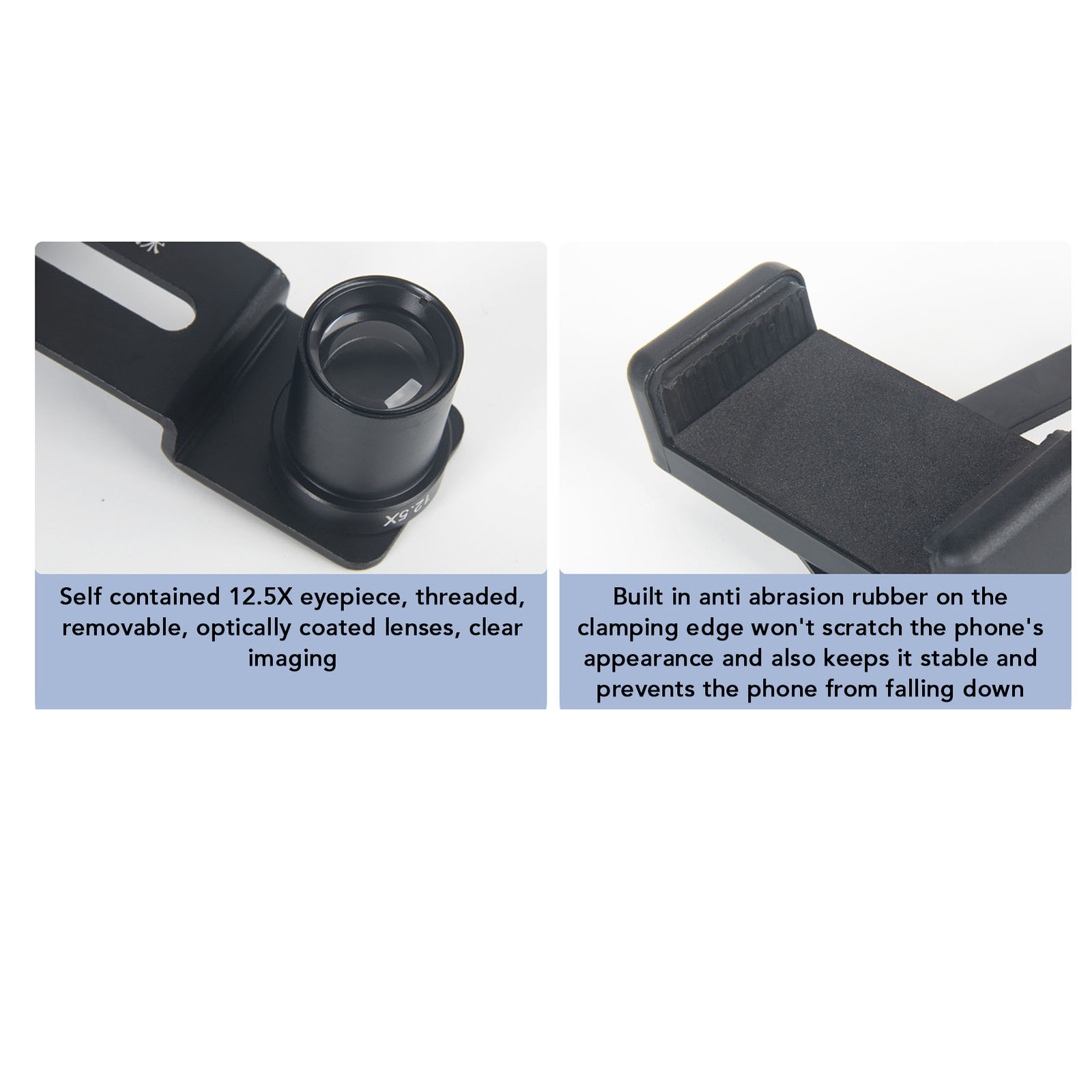 Microscope Lens Cellphone Adapter 12.5X Eyepiece Microscope Smartphone Cam Hot