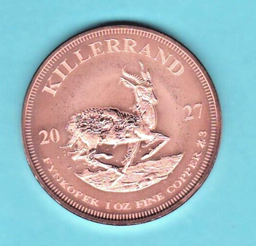 KILLERRAND   1 oz. Copper Round Coin  #5  in the "NEW"  ZOMBUCKS WORLD  SERIES