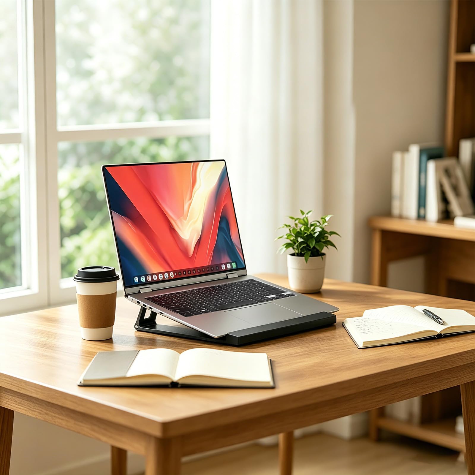 Laptop Stand for Desk ABS+Metal Portable Computer Riser Notebook Holder Print...
