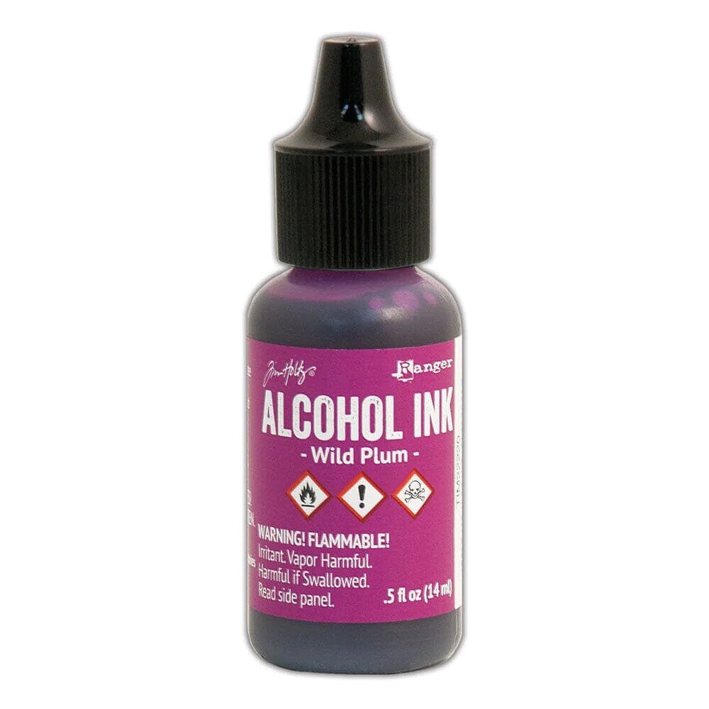 Ranger, Tim Holtz, Alcohol Ink, Wild Plum Alcohol Ink, .5 fl oz, Purple Ink