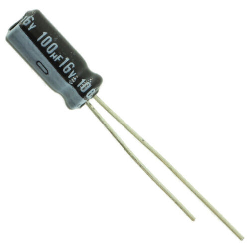 5 x Aluminum Electrolytic Capacitor 100uF 16V 5x11mm Nichicon
