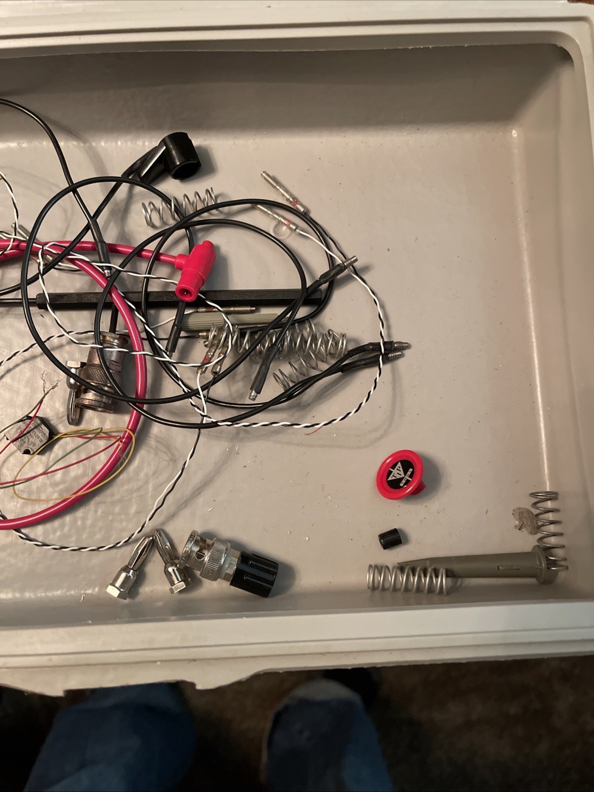 Electronics Toolbox With Tools, Various Tools, Various Testing Equipment See Pic