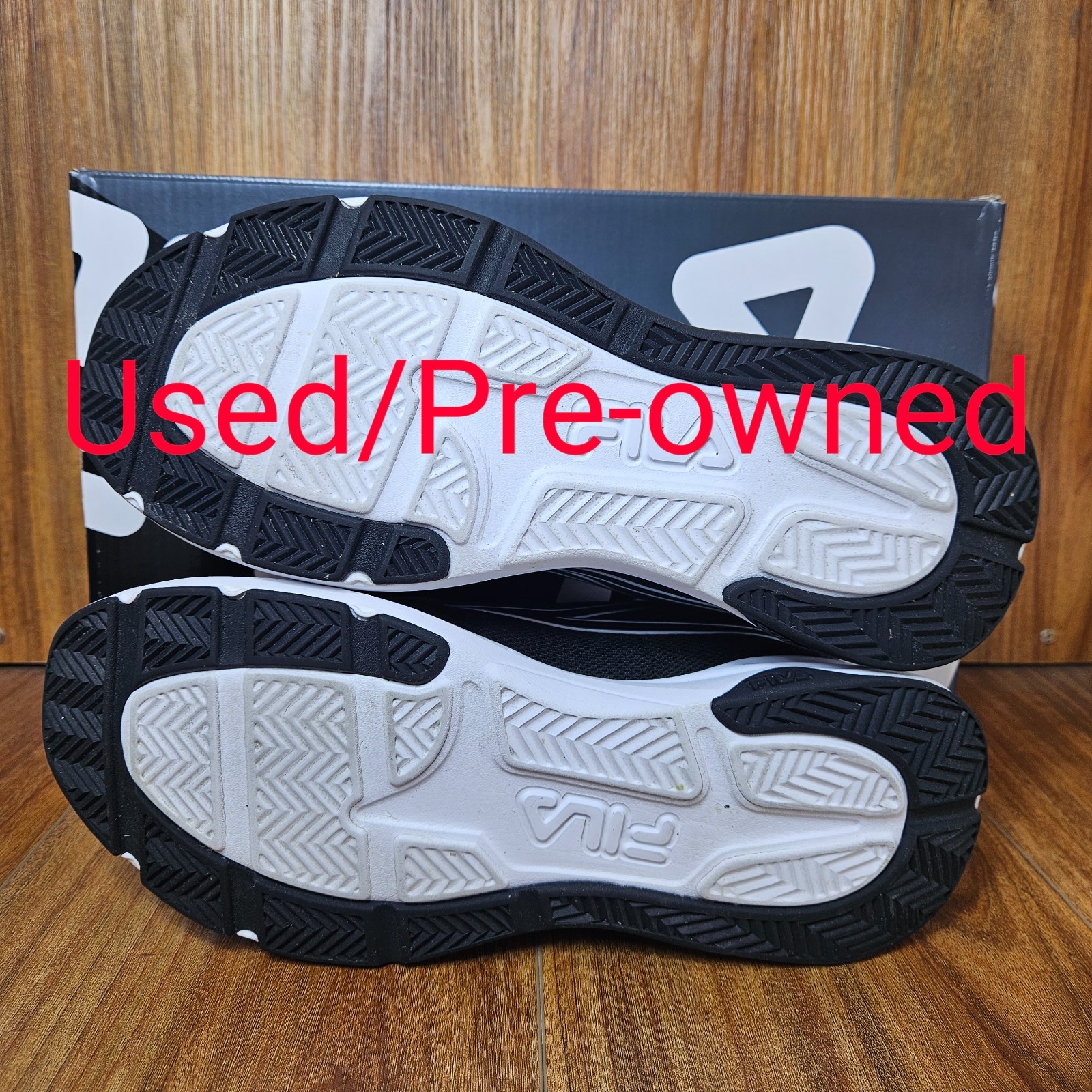 FILA Men's Action-Stride Energized Sneakers Shoes ~ Black ~ Size US 9.5