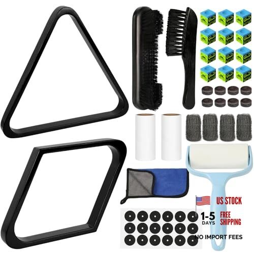 Pool Table Accessories Brush Set for Felt,5/10 Kit Black Billiard Accessories