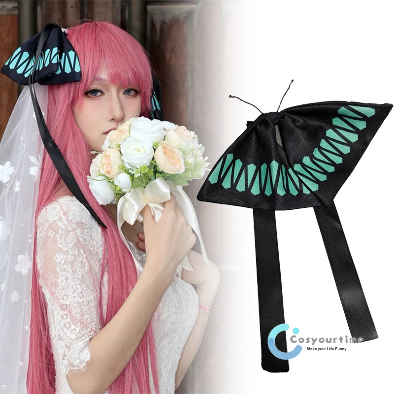 Nakano Nino Cosplay Accessory Women Butterfly Headwear Lolita Bow Hairpin Prop