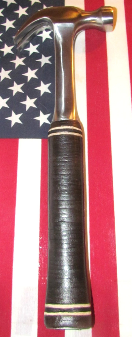 Vintage Pre-1954 Estwing Curve Claw 16 oz Hammer Original Genuine Leather Handle