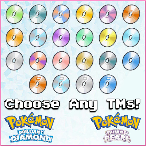 Choose Any TMs! TM Scald Earthquake Pokemon Brilliant Diamond Shining Pearl BDSP