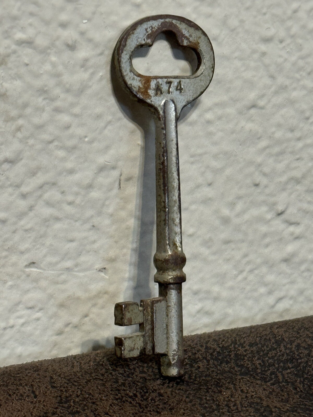 Vintage Key - A74 Silver Metal 3”