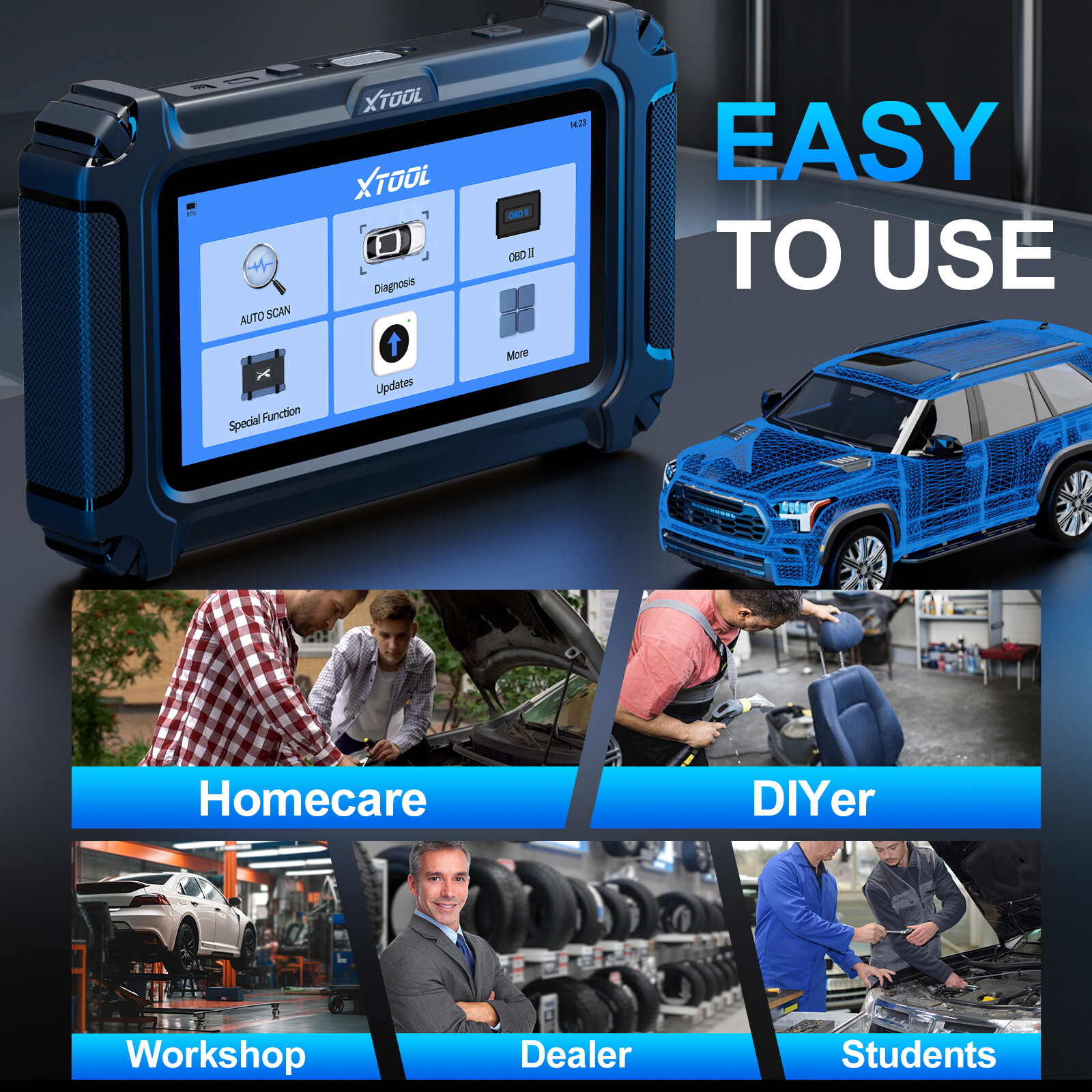 XTOOL IP500 for BMW Car Bidirectional OBD2 Scanner Diagnostic Tool ECU Coding