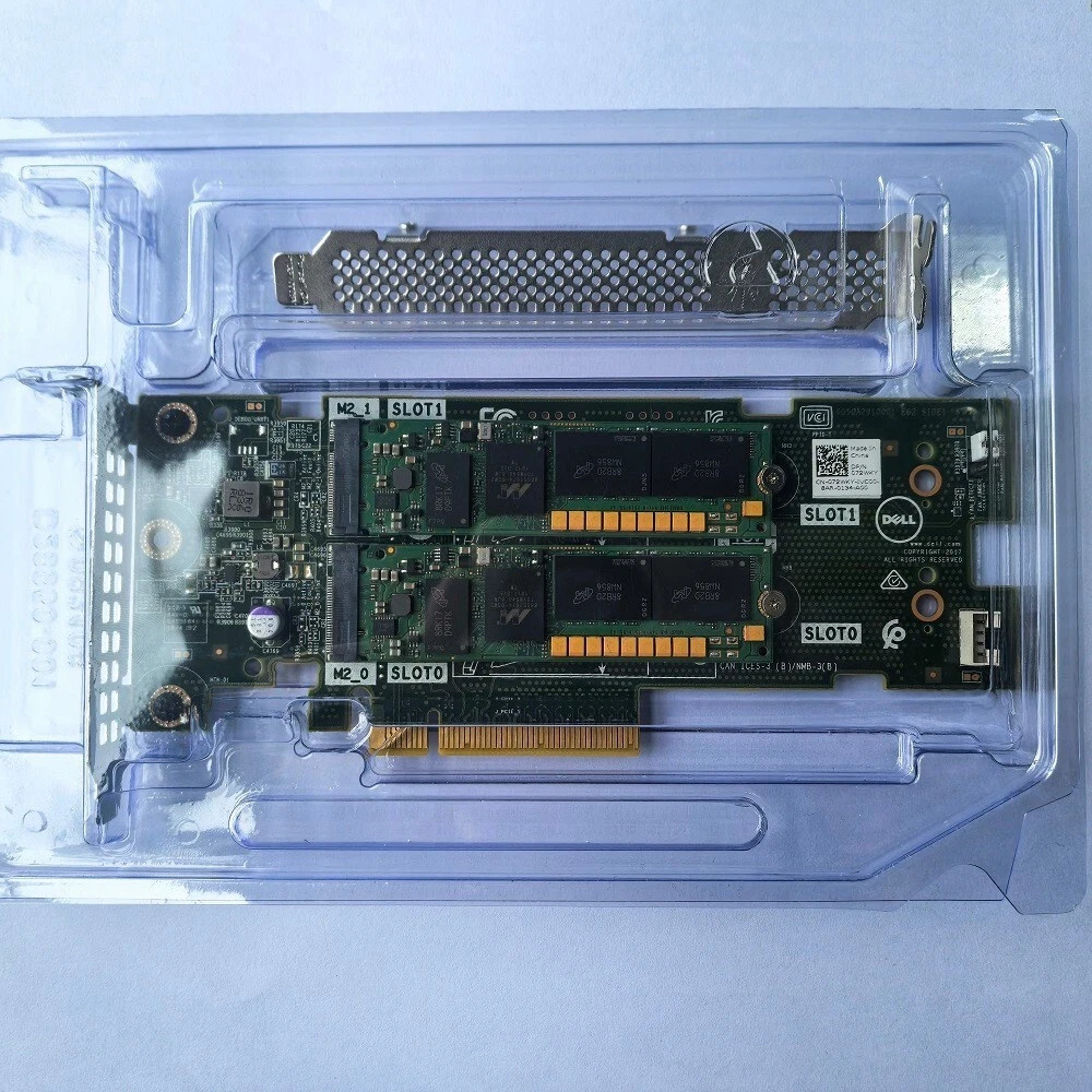 Dell 72WKY BOSS-S1 Controller PCIe Card L/P W/ 2x 240GB M.2 SSD TC2RP for R740xd