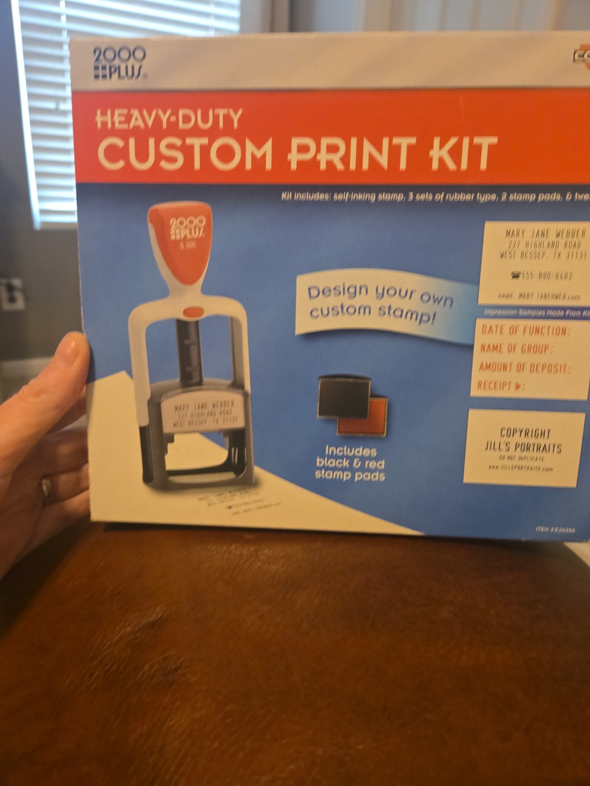 Cosco 2000 Plus Heavy Duty Custom Self-Inking Stamp Black and Red Print Kit NEW