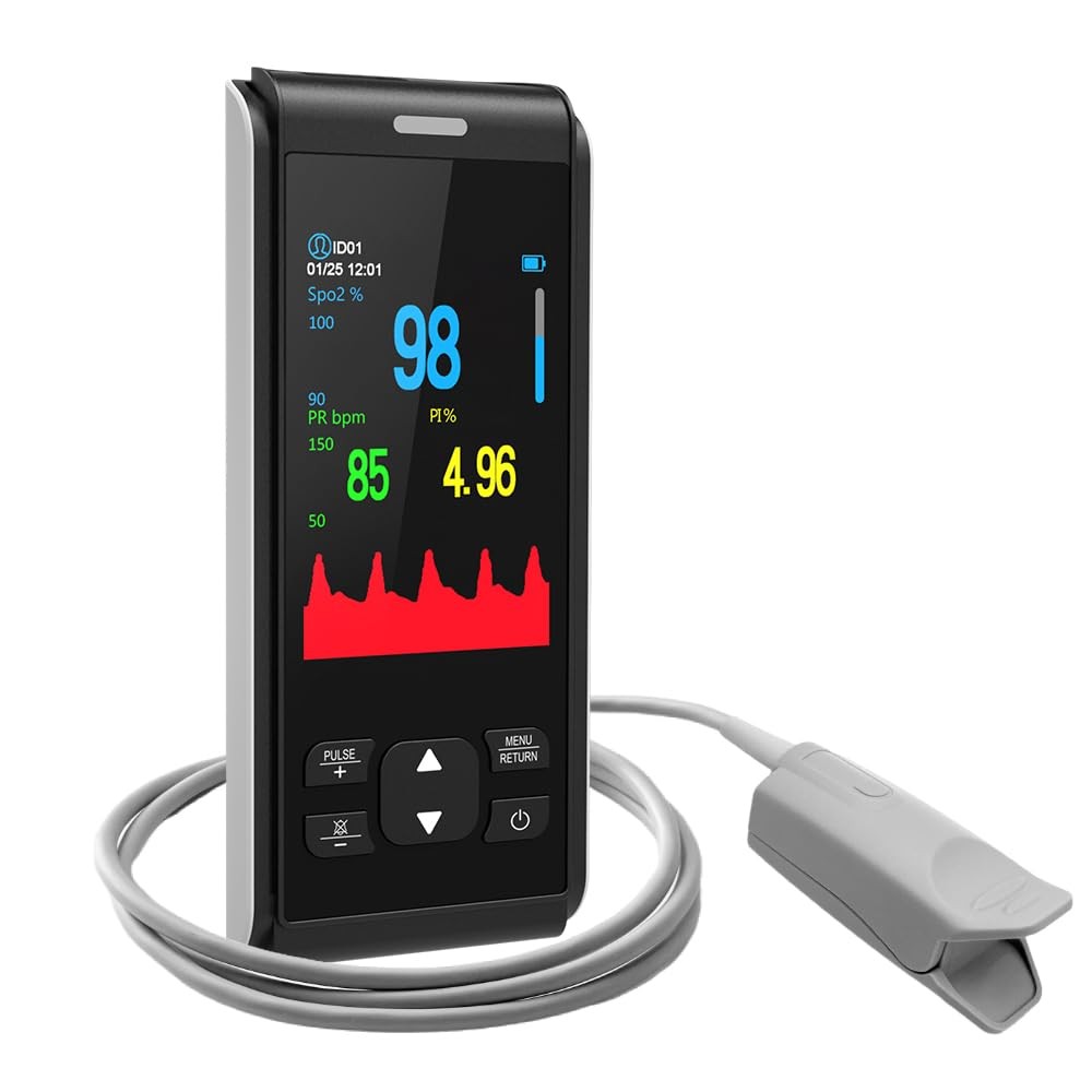 Fingertip Pulse Oximeter SpO2 PR PI Monitor Adult Rechargeable Device