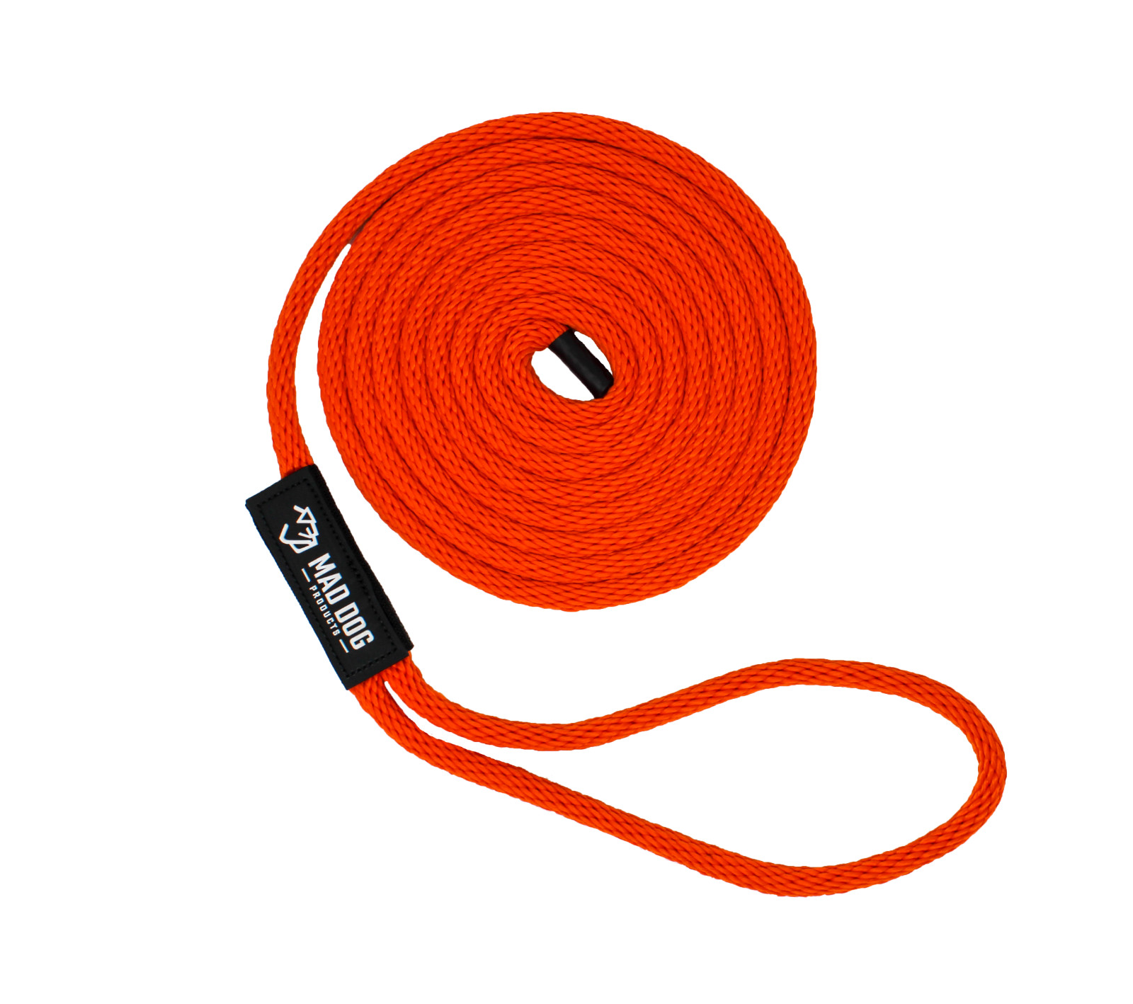 Mad Dog Products Dock Line 3/8” x 15’ Orange Solid Braid Rope -Made in USA