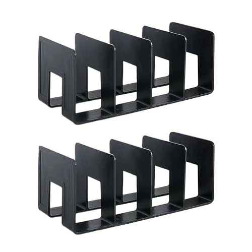 2PCS Acrylic File Organizer for Desk, Desktop 2PCS 12.5"x5.7"x5" Black