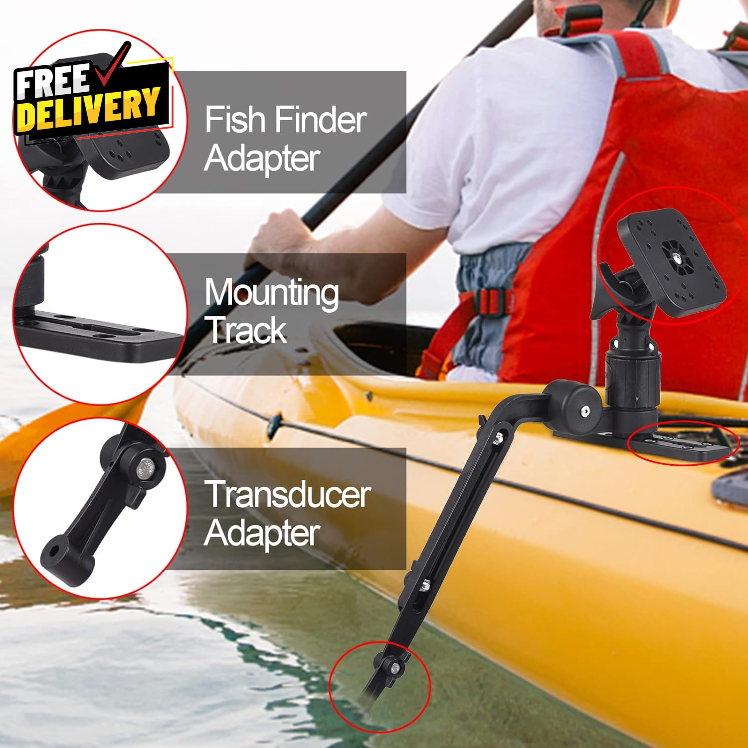 Universal Kayak Fish Finder Mount Boat Transducer Mounting Arm with Teles.....