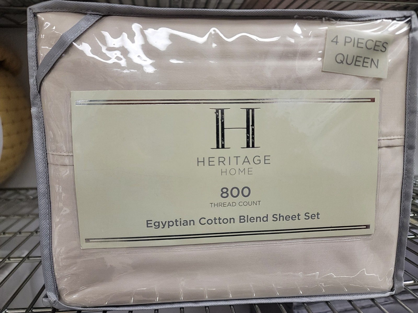 Heritage Home 800 Thread Count Cotton Blend & Polyester  QUEEN  Sheet Set Taupe