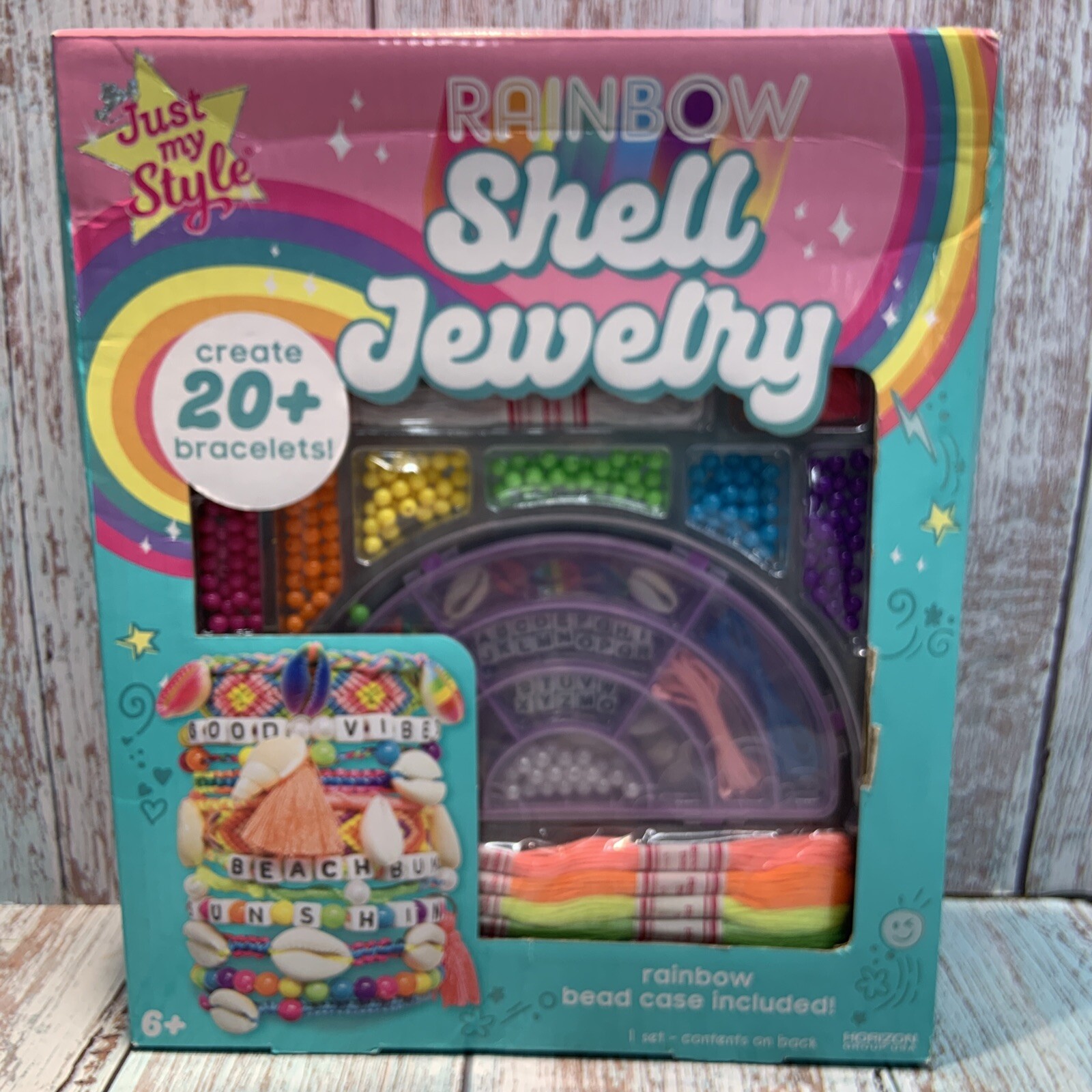 Just My Style D.I.Y Rainbow Shell Jewelry Kit, Create 20 Bracelets, New!!