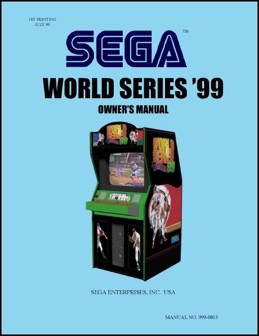 World Series 99 Baseball Game Operation/Service/Repair/Troubleshooting Manual ZB