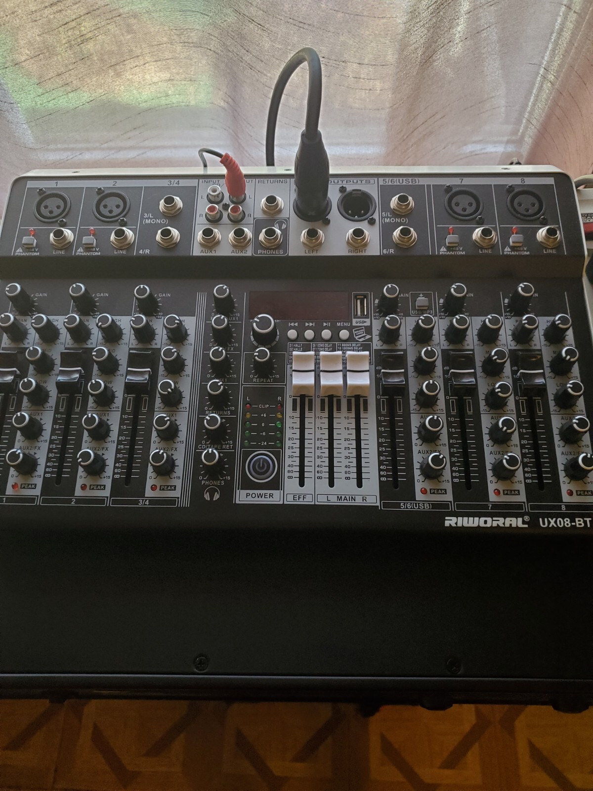 DJ MIXER, AMP AND 3 SPEAKERS
