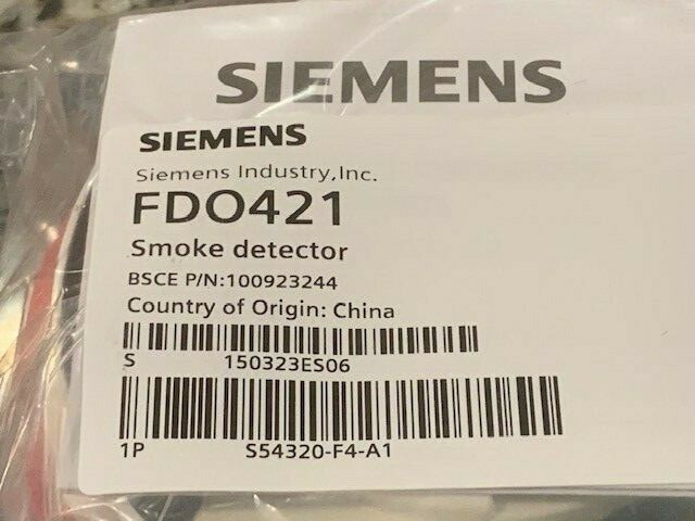 NEW SIEMENS FDO421 PHOTO DETECTOR, FREE SPEEDY SHIPPING! 500+ AVAILABLE!