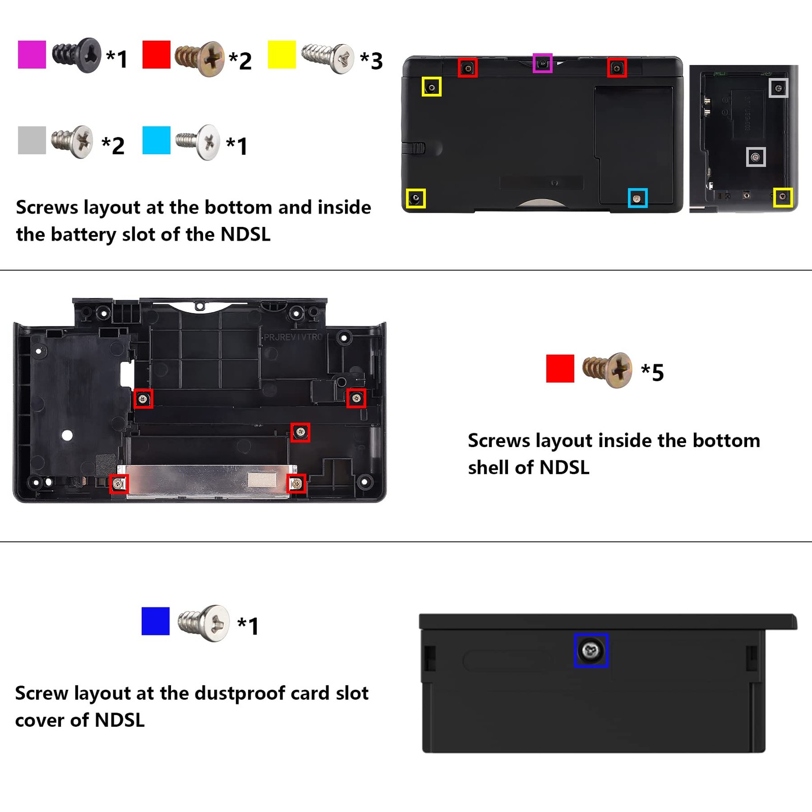 eXtremeRate Clear Black Replacement Full 3 cm x 2 x 1 cm,