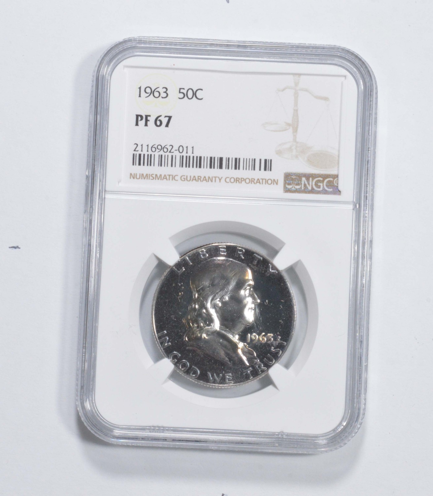 PF67 1963 Franklin Half Dollar - Graded NGC Great Color *6941