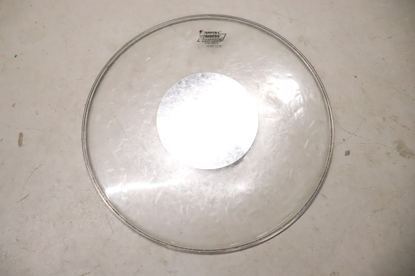 Ludwig 16" Striders Clear Silver Dot Drum Head Vintage