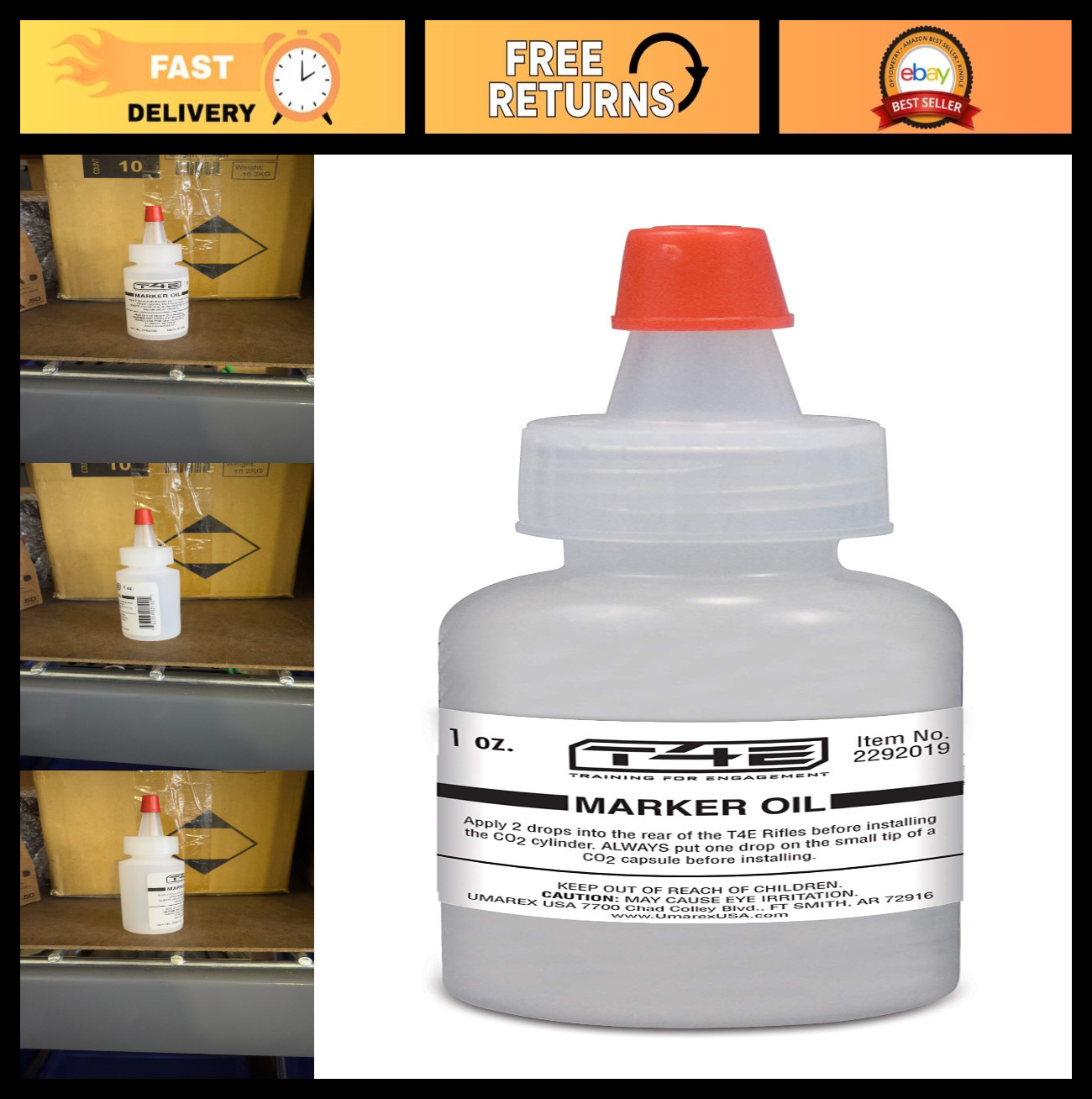 Non-Petroleum Lubricating Oil for Paintball Guns & Training Markers, 1 oz