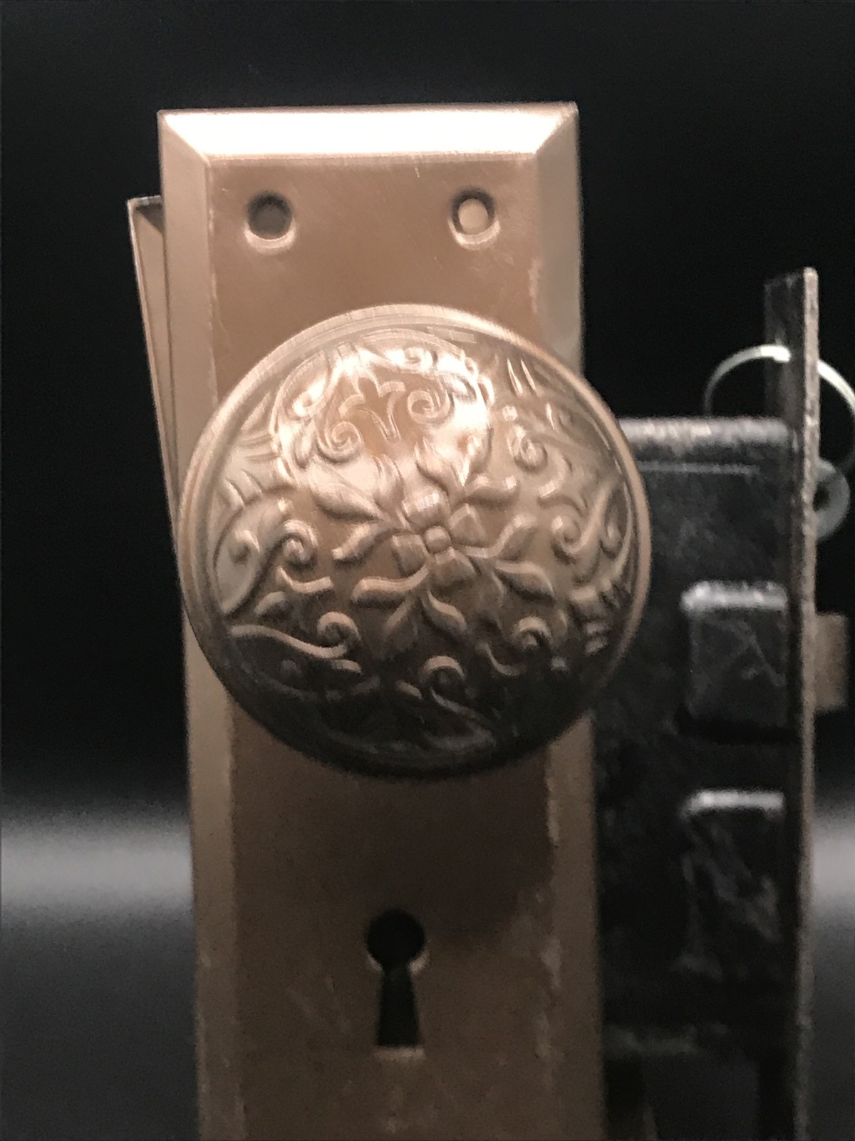 Vintage Ornate Pexto Lock Set with Working Key