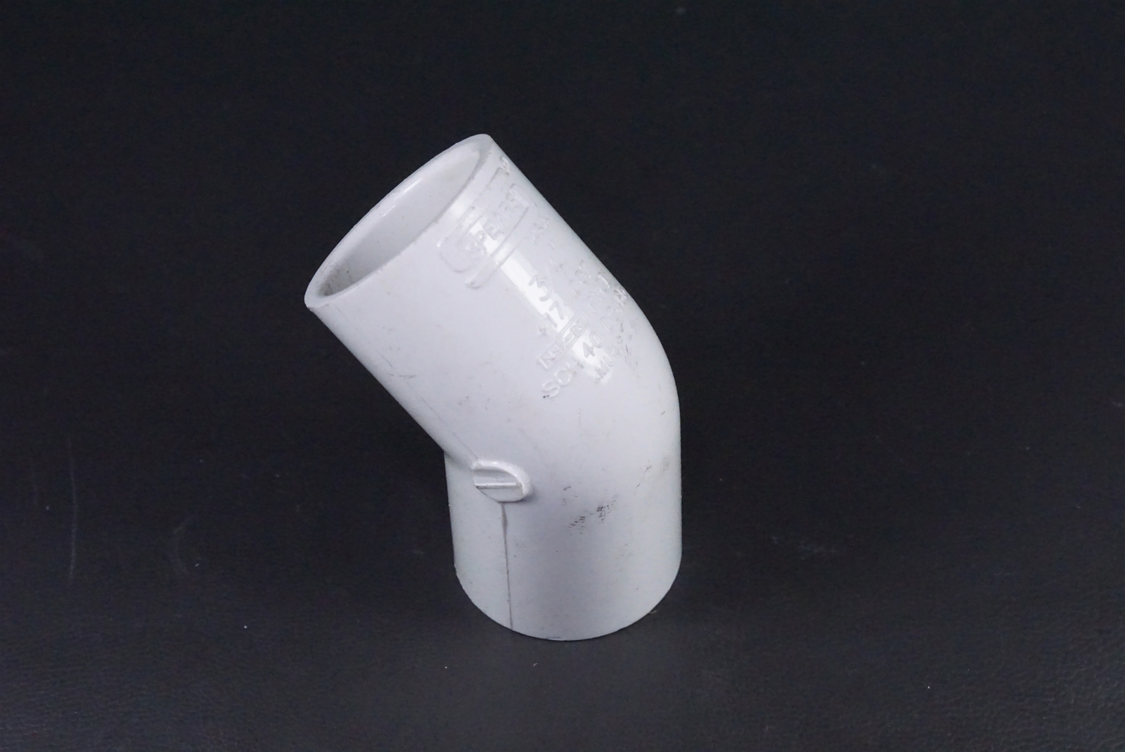 417-007 Spears PVC Fitting 45deg Elbow 3/4" Socket Schedule 40 Sch 40 White 45°
