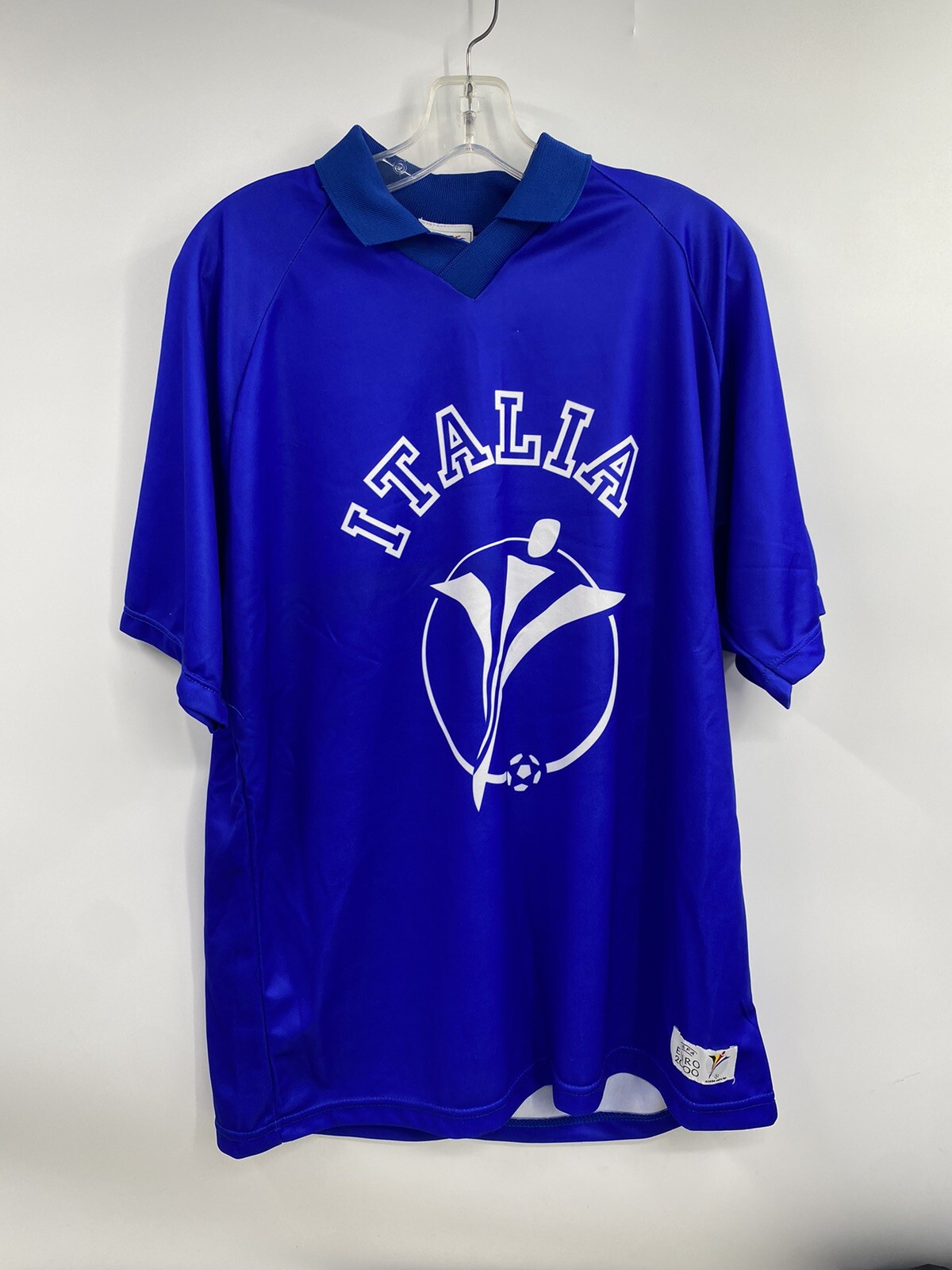 Vintage Italy Soccer Jersey XL 2000 UEFA FIFA Italia Football Jersey Y2K