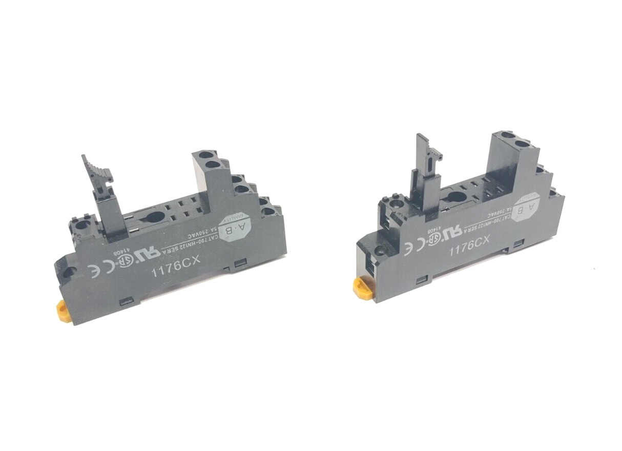Allen Bradley 700-HN122 Ser. A 8-Blade Relay Socket/Relay Base 5A 250V LOT OF 2