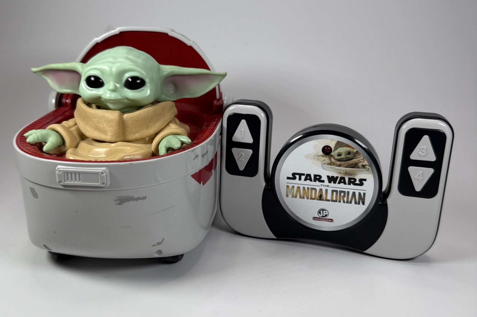 Star Wars Mandalorian Grogu and Hover Baby Yoda Pram with Remote Control Tested