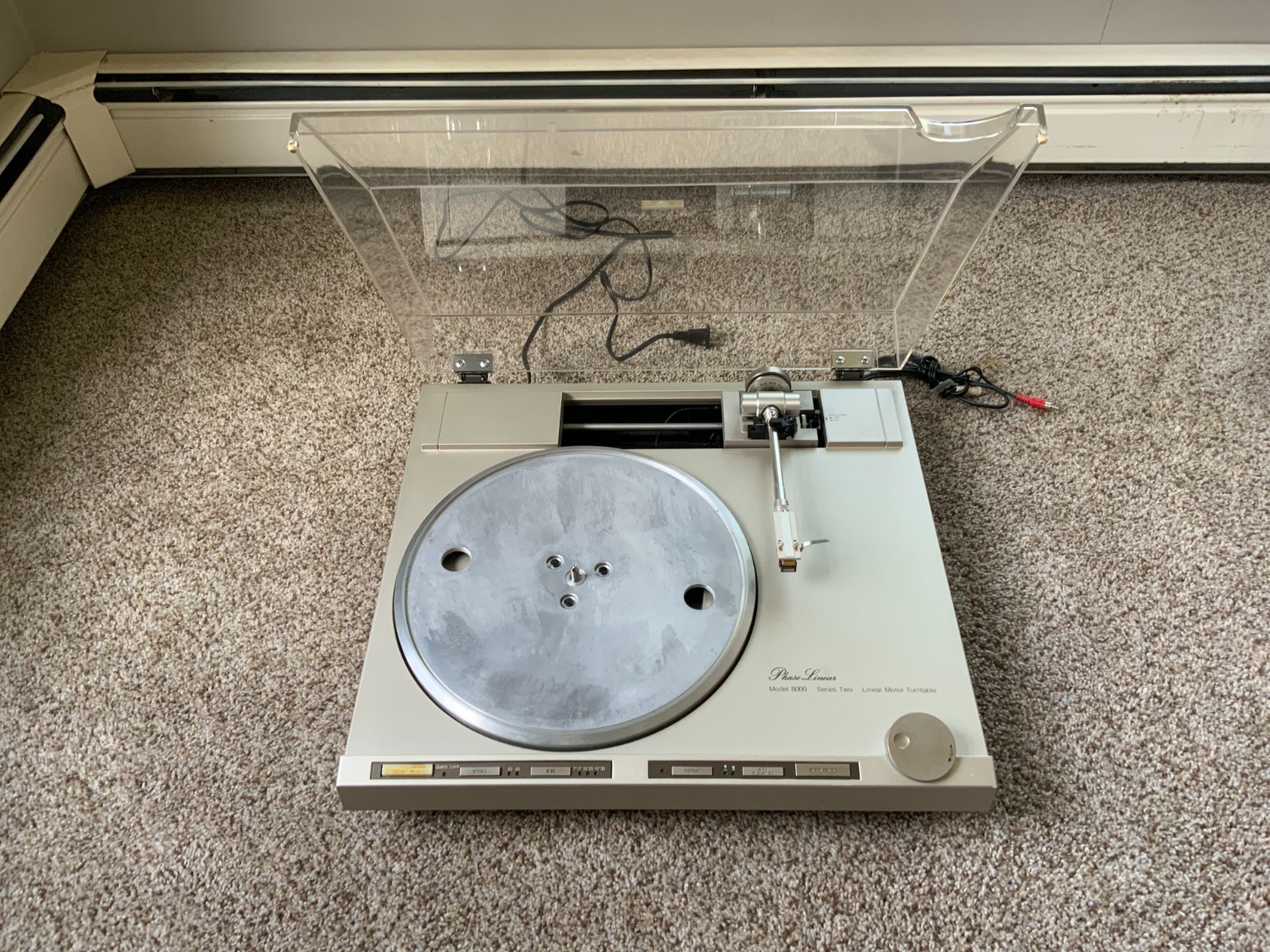 Phase Linear Model 8000 Linear Motor Turntable Series 2 - Untested - Powers On!