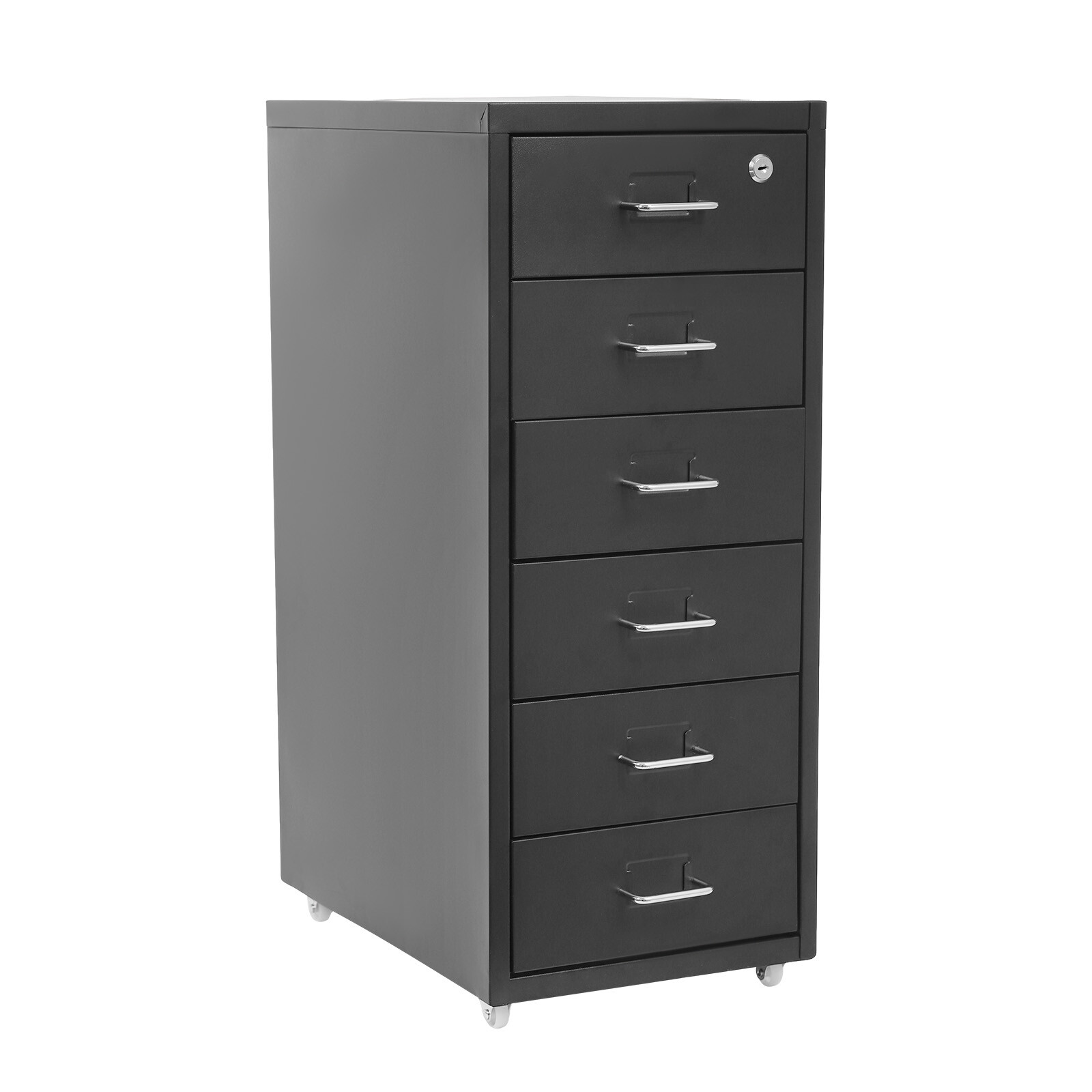 6 Tiers File Cabinet with Lock Metal Vertical Filing Cabinet for Office Home