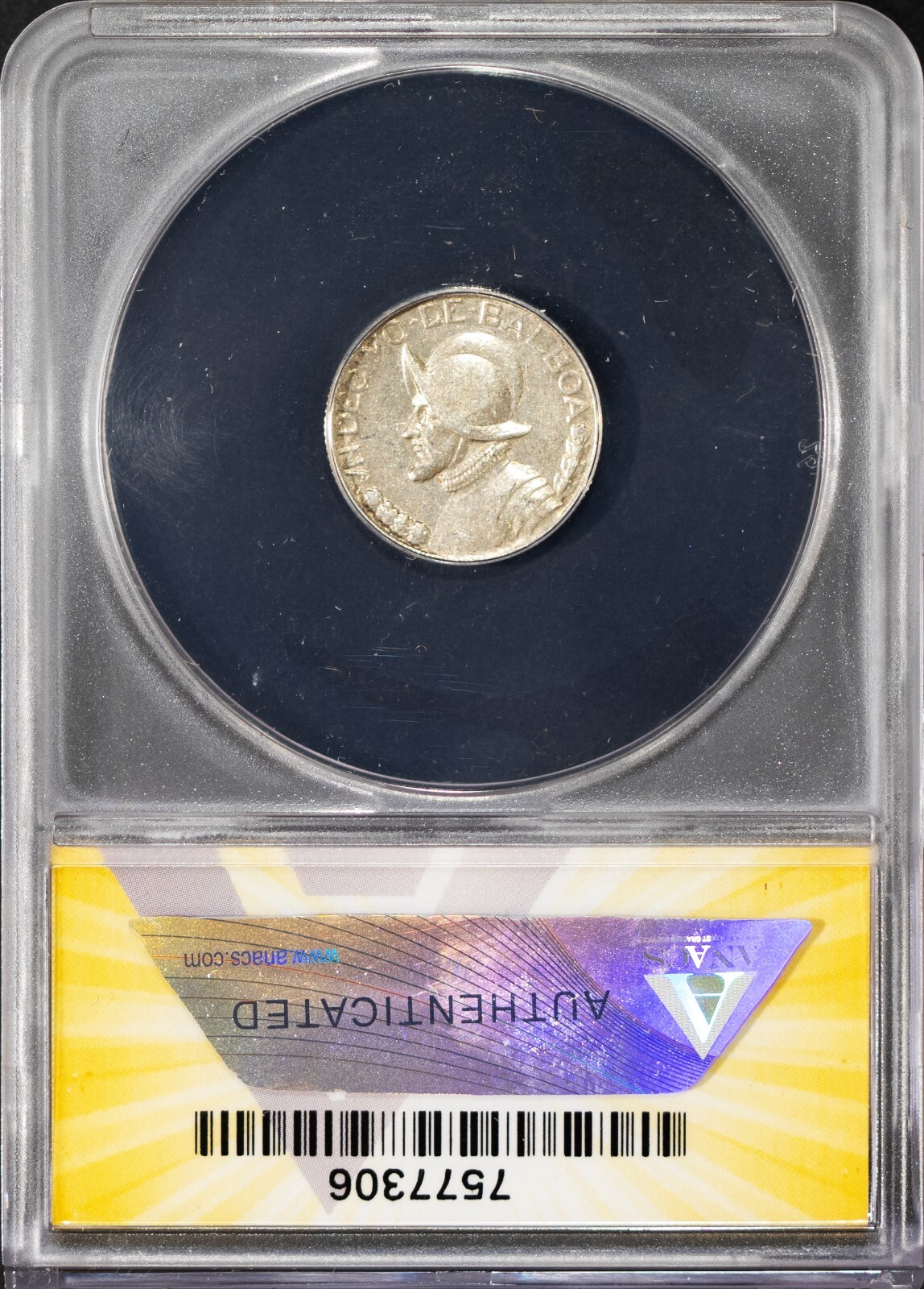 1932 1/10 Balboa Silver Panama Coin EF 40 ANACS # 7577306 + Bonus