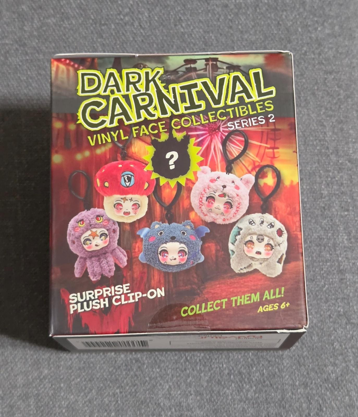 NEW - DARK CARNIVAL Clip-On Plush Vinyl Face  - SERIES 2- YOU PICK!