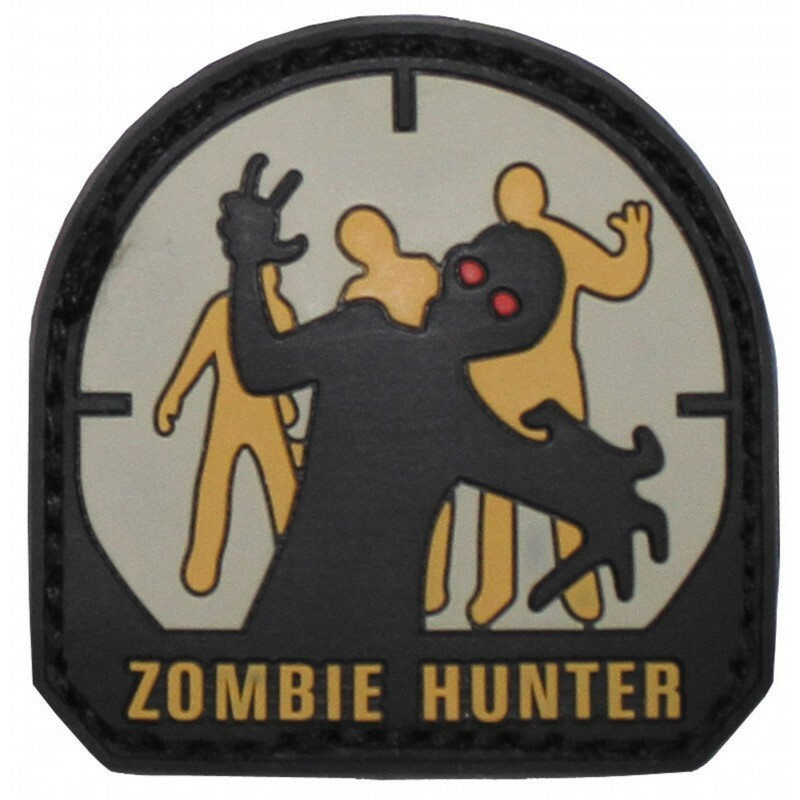 Hook and Loop patch 3D patch PVC rubber patch badge zombie hunter