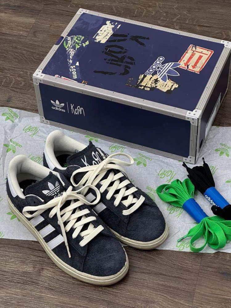 Korn × adida s Originals Campus 2 Black / White / Gum IF4282 Men's