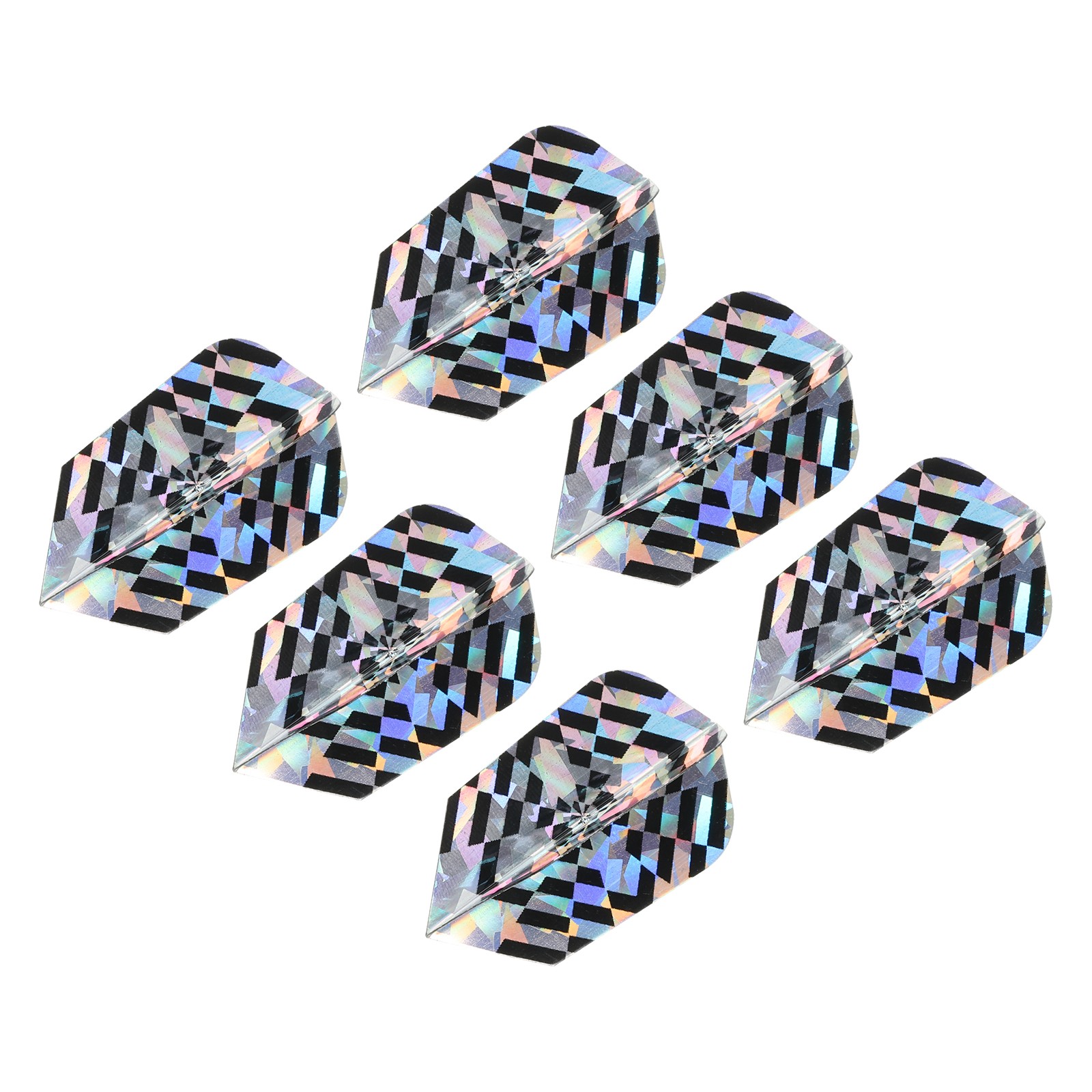 Slim Dart Flights, 6 Pack PET Dart Accessories, Silver Tone